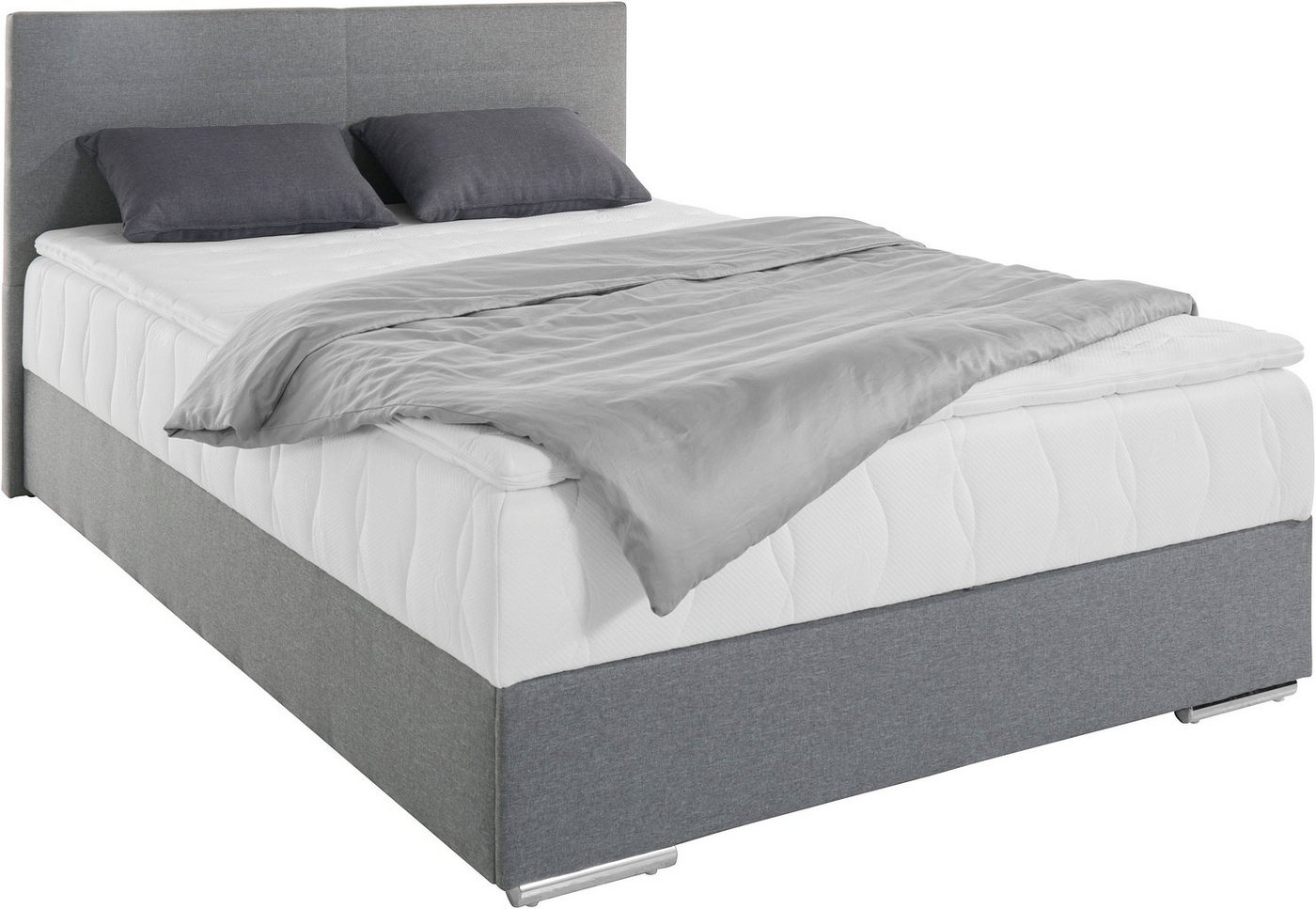 COTTA Boxbett TOM, Stauraumbett mit Bettkasten & 5-Zonen-TFK-Matratze H3, Komfortschaumtopper, Struktur-oder Karostoff, 90/120/140 cm x 200 cm – Bild 2 von 5