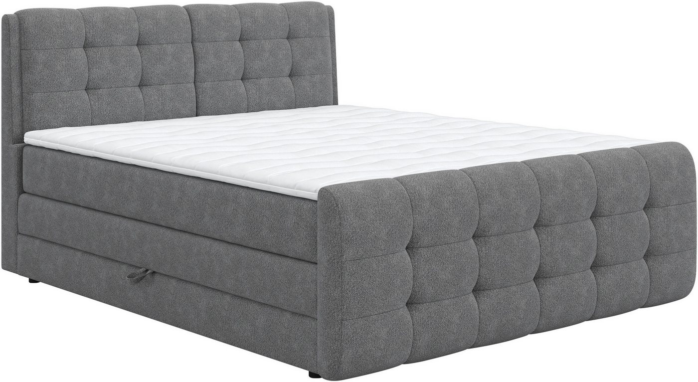 COTTA Boxspringbett FORT, Stauraumbett mit Bettkasten & 7-Zonen-TTFK-Matratze H2-H4, erhältlich in verschiedenen Breiten (160cm, 180cm & 200cm) – Bild 2 von 5