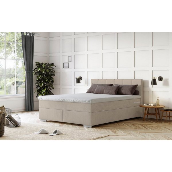 COTTA Boxspringbett Simba erhältlich in verschiedenen Breiten, Farben und Härtegraden, Bezugsstoff: Struktur fein