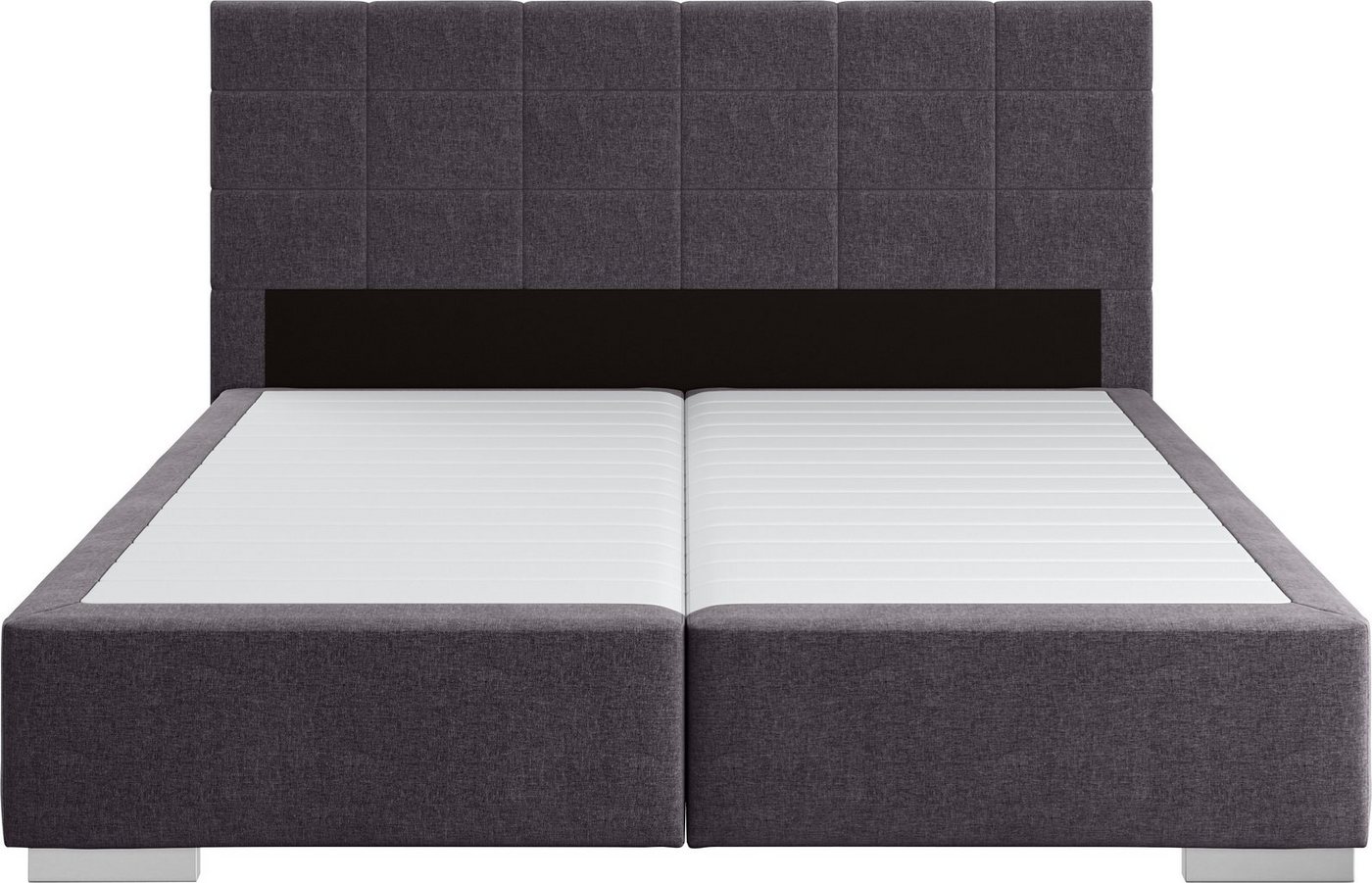 COTTA Boxspringbett SIMBA, Grundgestell ohne Matratze, Stoffbezug im Karomuster, Liegefläche 120/140/160/180/200 cm x 200 cm – Bild 3 von 5