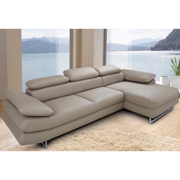 COTTA Ecksofa Solution L-Form, B:286cm,modern mit Relaxarmlehne, Wellenunterfederung, mit Arm- & Kopfteilverstellung, wahlweise mit Schlaffunktion