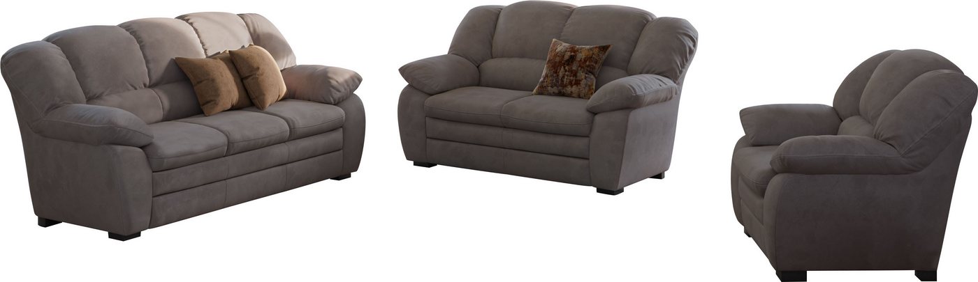 COTTA Polstergarnitur Casino, 3tlg. Set, Sofa Wohnzimmer Garnitur, Wellenunterfederung, (Set, 3-tlg), Sessel, 2-Sitzer, 2,5-Sitzer, hohe Rückenlehne – Bild 2 von 5