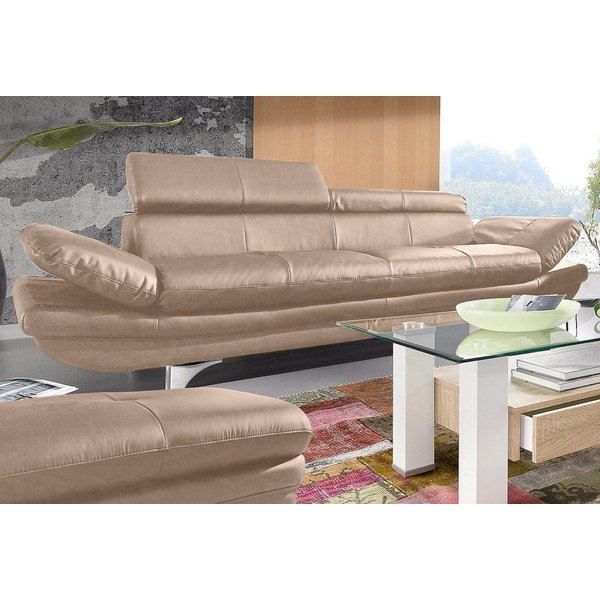 COTTA Polstergarnitur Enterprise, (Set), Set bestehend aus: 3-Sitzer mit Arm- & Kopfteilverstellung & Hocker