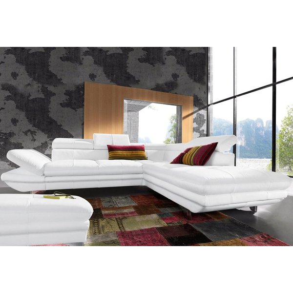 COTTA Polstergarnitur Enterprise L-Form, B: 277 cm, Arm- und Kopfteilverstellung, (Set), Set: Ecksofa & Hocker, optional Schlaffunktion