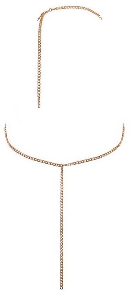 Cottelli ACCESSOIRES Statementkette Körperkette mit Kettenbesatz über Brüste und Bauch - gold (1-tlg), Üppiger Kettenbesatz über Brüsten & Hüften – Bild 4 von 4