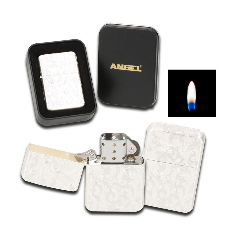 Coumo Feuerzeuge Design Benzinfeuerzeug, edel, mit Metall Geschenk Box – Bild 2 von 2