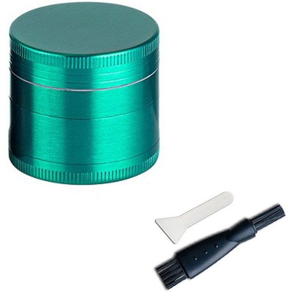 Coumo Kräutermühle Grinder Crusher, ⌀ 4 cm, Kräutermühle,Gewürzmühle, 4-teilig, Metall