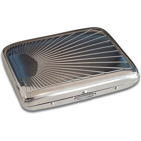 Coumo Sammleretui Zigarettenetui, Venetian Design, Antik Dekor, Fabe: Silber, Metall