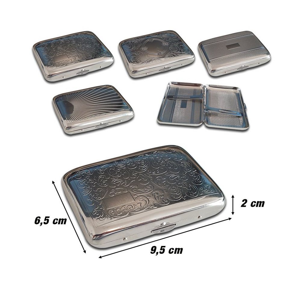 Coumo Sammleretui Zigarettenetui, Venetian Design, Antik Dekor, Fabe: Silber, Metall – Bild 3 von 3