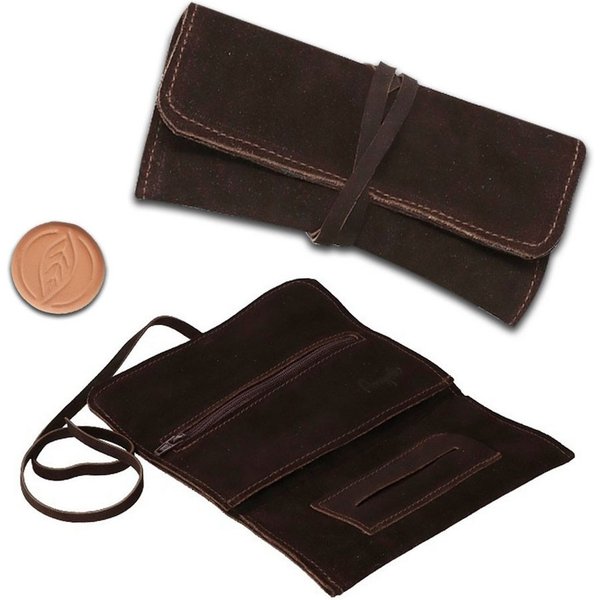 Coumo Tabakbeutel Tabakbeutel Leder, Drehertasche Set, Tabaktasche + Hydrostone