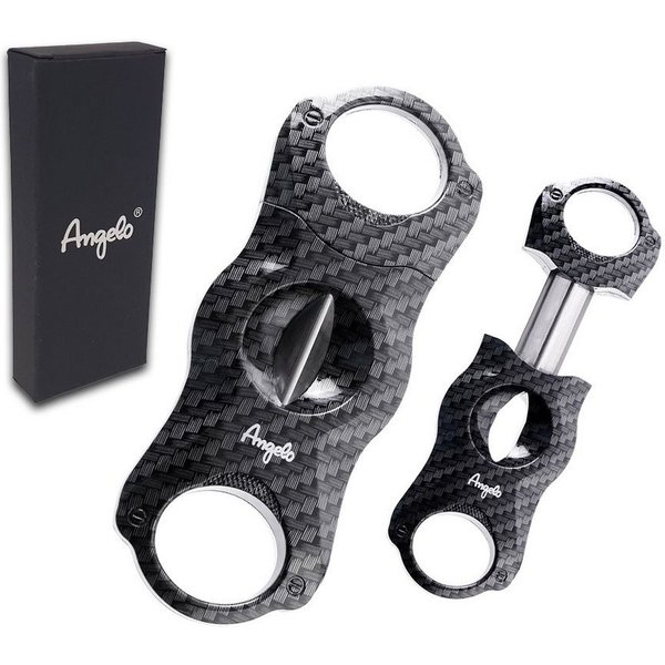 Coumo Zigarrenschneider Carbon Design, Zigarren Schneider, V-Cut, Kerbschnitt