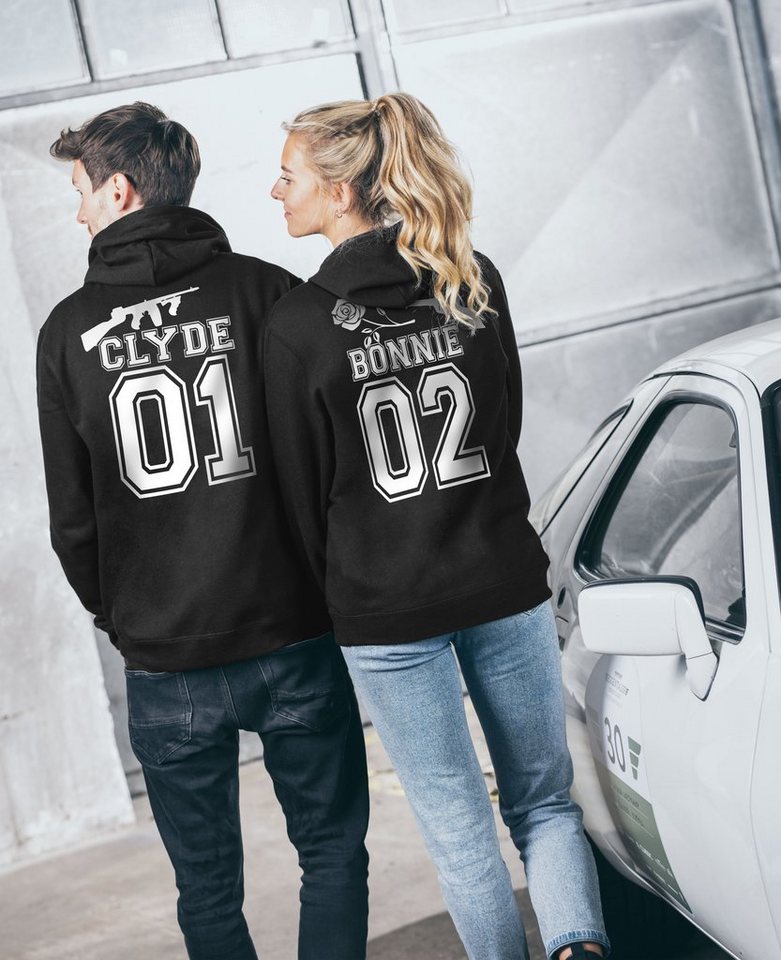 Couples Shop Kapuzenpullover Gangster Paar Hoodie Pullover mit modischem Print – Bild 3 von 5
