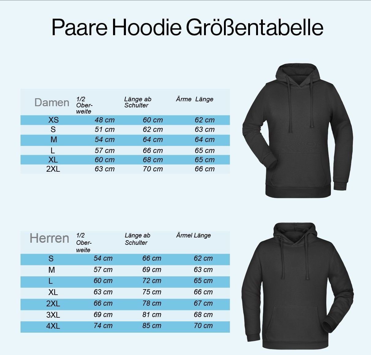 Couples Shop Kapuzenpullover KING & QUEEN Hoodie Pullover für Paare mit modischem Print – Bild 3 von 4