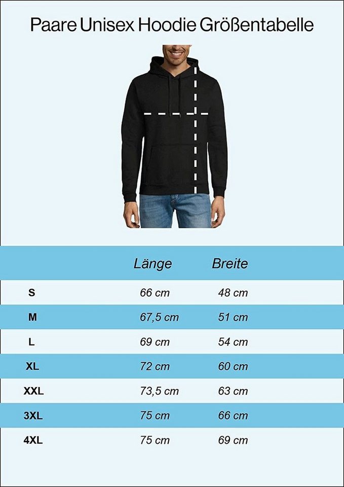 Couples Shop Kapuzenpullover KING & QUEEN Hoodie Pullover Set mit modischem Print – Bild 3 von 4