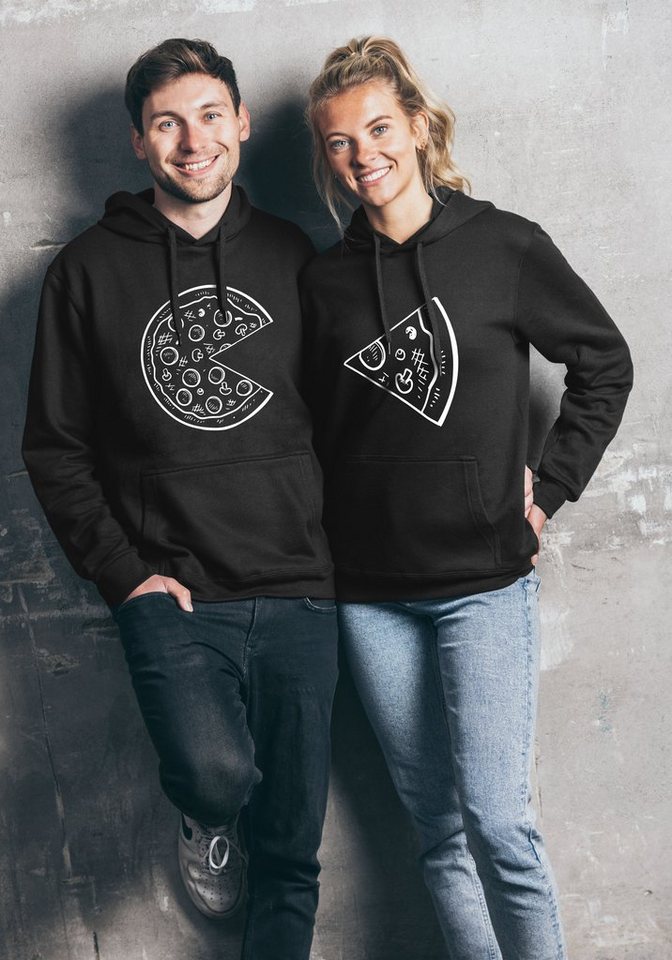 Couples Shop Kapuzenpullover Pizza Partner Look Hoodie Pullover (1-tlg) mit trendigem Fun Print – Bild 2 von 5