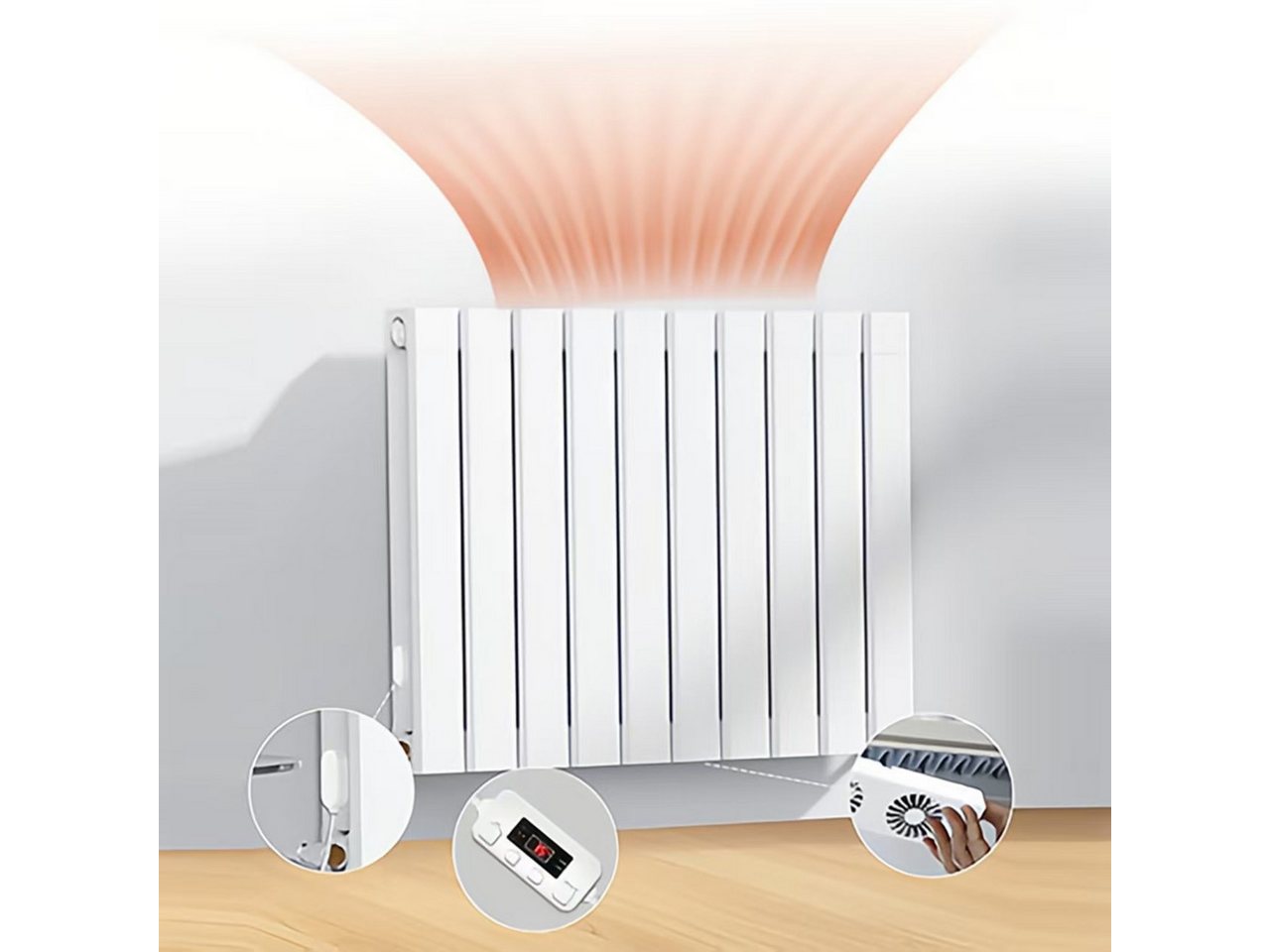 Cozy Vent Heizkörperventilator Heizkörper Ventilator Energiesparender Booster mit Fernbedienung – Bild 4 von 5