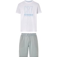 CR7 Christian Ronaldo Herren Shorty Pyjama, 2-tlg. (Weiß, XL)