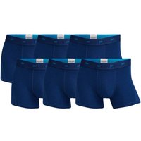 CR7 CR7 Herren Boxershorts, 6er Pack - Bambus-Viskose,Trunks, Cotton Stretch, Logobund, Größe M in Blau