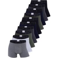 CR7 CR7 Herren Boxershorts, 10er Pack - Trunks, Cotton Stretch, Logobund, Größe L in Schwarz