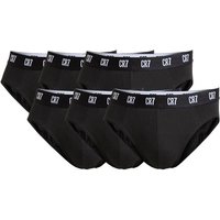CR7 CR7 Herren Slips, 6er Pack - Briefs, Logobund, Stretch Cotton, Größe 2XL in Schwarz