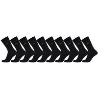CR7 CR7 Herren Socken, 10er Pack - Kurzsocken, Baumwollmix, Unifarben, One Size, Größe 40-46 in Schwarz