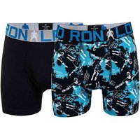 CR7 CR7 Jungen Boxershorts, 2er Pack - Trunks, Cotton Stretch, Logobund, Größe 104/110 in Schwarz