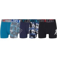 CR7 CR7 Jungen Boxershorts, 5er Pack - Cristiano Ronaldo Motive, Trunks, Cotton Stretch, Logobund, Größe 104/110 in Schwarz
