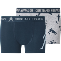 CR7 Kleinkinder Jungen Boxer, 2 Stück (grau/navy, 110/116)