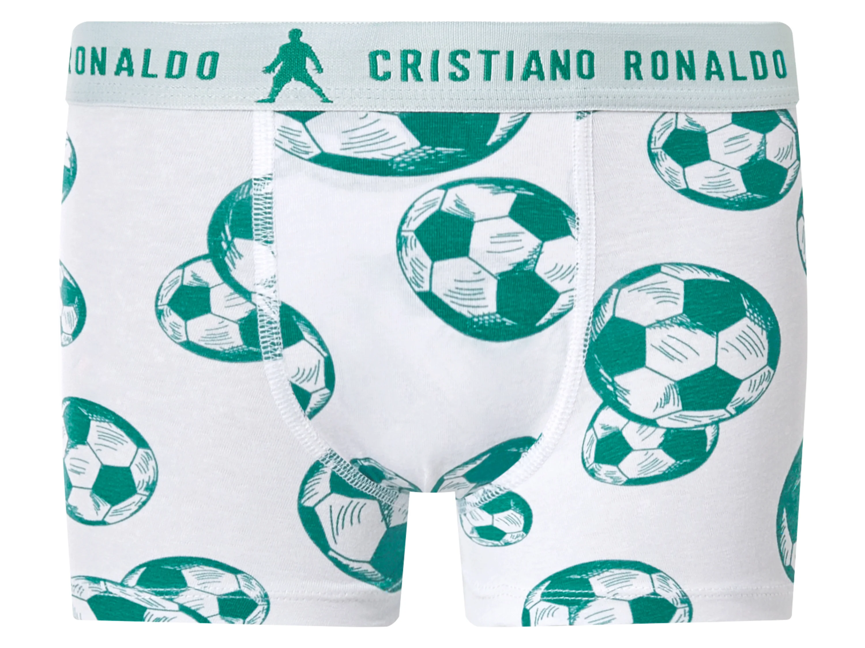 CR7 Kleinkinder Jungen Boxer, 2 Stück (Weiß/Grün, 110/116) – Bild 3 von 4