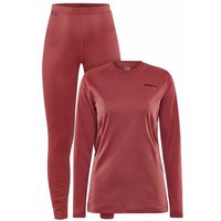 CRAFT Damen Unterwäsche Set CORE WARM BASELAYER SET W, Größe XL in Rot