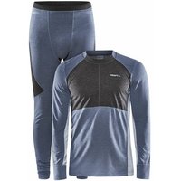 CRAFT Herren Unterwäsche Set CORE WOOL MIX SET M, Größe S in Blau