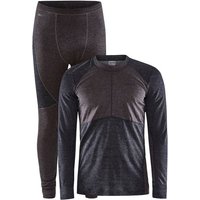 CRAFT Herren Unterwäsche Set CORE WOOL MIX SET M, Größe XL in Schwarz