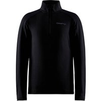 CRAFT Kinder Rollkragenpullover CORE Gain midlayer Jr, Größe 146/2 in Schwarz