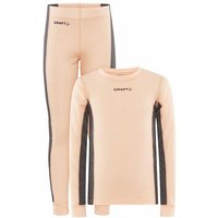 CRAFT Kinder Wäscheset CORE Dry Baselayer Set J, Größe 122 in Orange