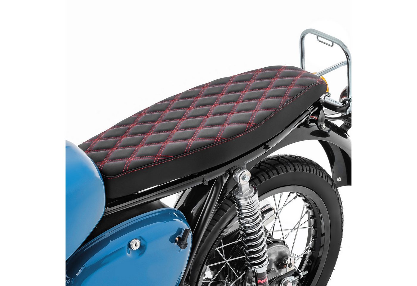 Craftride Sitzbank Sitzbank flach VS7 kompatibel mit Simson S50 S51 S70 Sitz schwarz – Bild 4 von 5