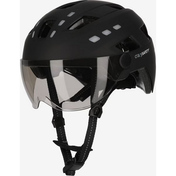 CrazySAFETY Fahrradhelm Willow Bicycle Helmet Mit Licht (55-61 CM)