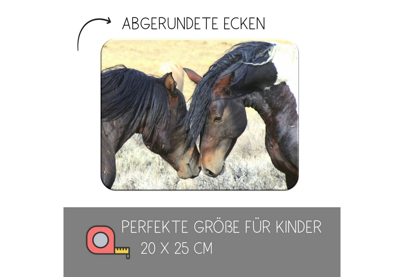 CreaDesign Frühstücksbrett Kinder Pferd Brettchen, Kunststoff, 20x25 cm, Kunststoff, (1-St) – Bild 2 von 5
