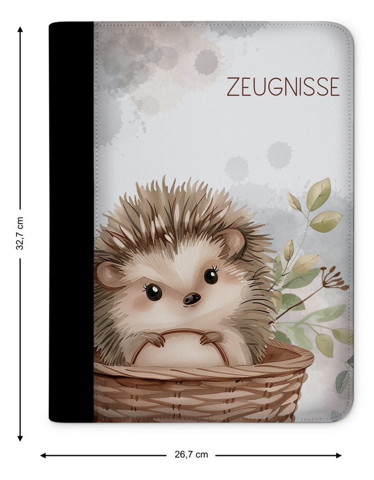 CreaDesign Schreibmappe Kinder Zeugnismappe, Dokumentenmappe, Ordner A4, Igel (1-St) – Bild 2 von 5