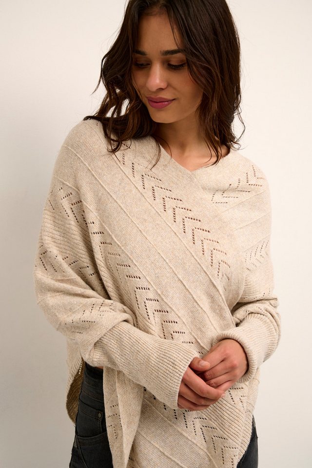 Cream Strickponcho Poncho CRHoliday – Bild 4 von 5