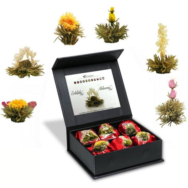 Creano Tee Teeblumen Mix 6er ErblühTee "Weißer Tee" Magnetbox mit Silberprägung, 1 x 6 St.