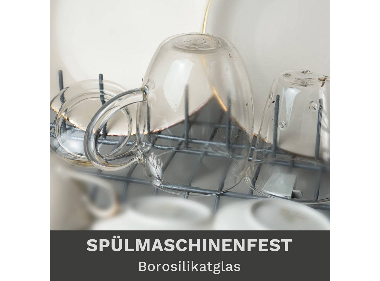 Creano Teeglas Teeglas “All in One” mit Glasfilter, 400ml, Borosilikatglas, 3-teilig – Bild 5 von 5