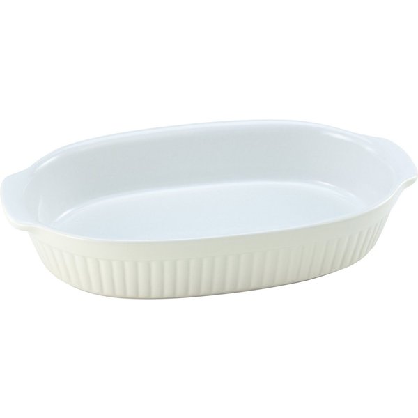 CreaTable Auflaufform Pastell Kitchen, Steinzeug, (1-St), klassisches Streifenrelief, umlaufender Kantenschutz, Pastellfarben