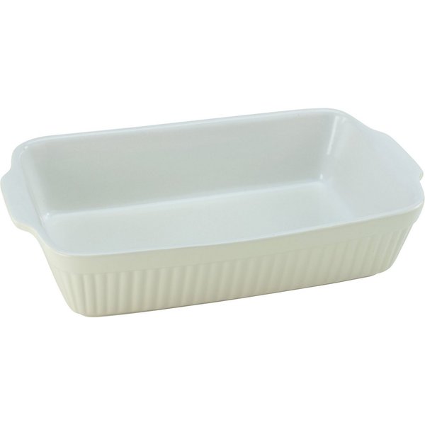 CreaTable Auflaufform Pastell Kitchen, Steinzeug, (1-St), klassisches Streifenrelief, umlaufender Kantenschutz, Pastellfarben