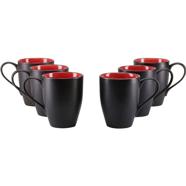 CreaTable Becher Hot, Kaffeebecher, 6-tlg., 6-tlg., Steinzeug, Moderne Coupeform, außergewöhnliches Design