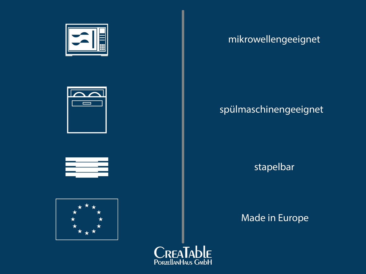 creaTable Becher Kaffeebecher Majestosa, 6-tlg., Porzellan, Dekor schwarz abgesetzt, Tassen Set, 6-teilig – Bild 3 von 4
