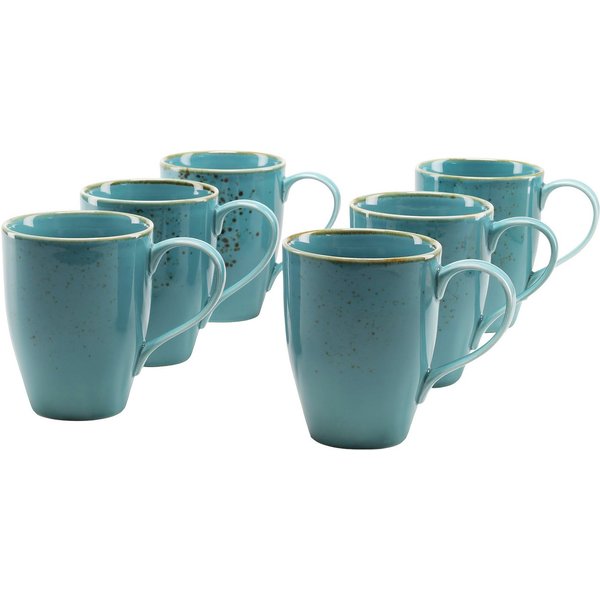 CreaTable Becher Kaffeebecher NATURE COLLECTION, 6-tlg., Steinzeug, Tassen Set, 6-teilig