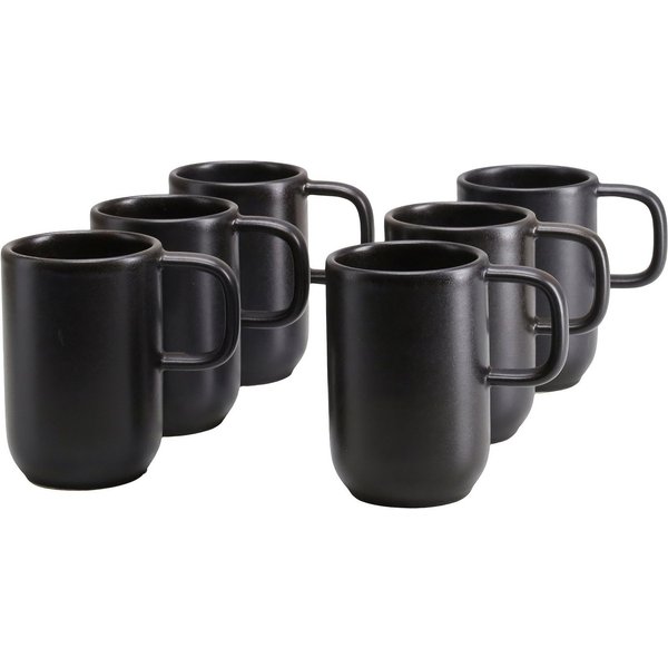 CreaTable Becher Uno, Kaffeebecher, Set 6-tlg., 6-tlg., Steinzeug, hochwertiges Steinzeug, seidenmatte Spezialglasur