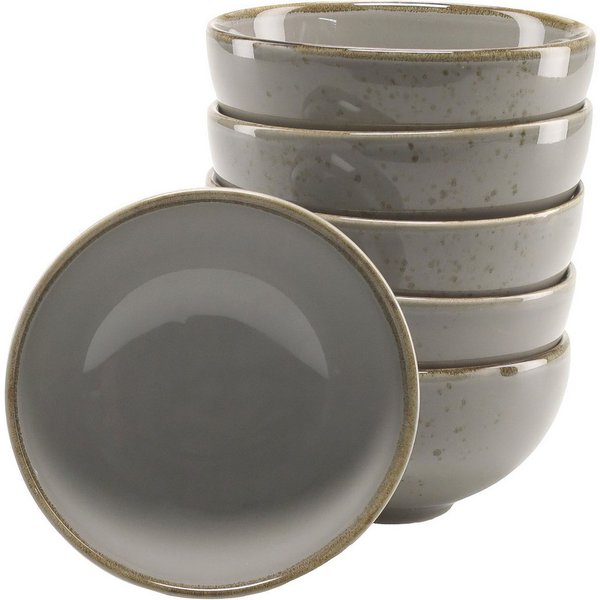 CreaTable Dipschale NATURE COLLECTION, Steinzeug, (Set, 6-tlg), Snackschale, Ø 11,5 cm