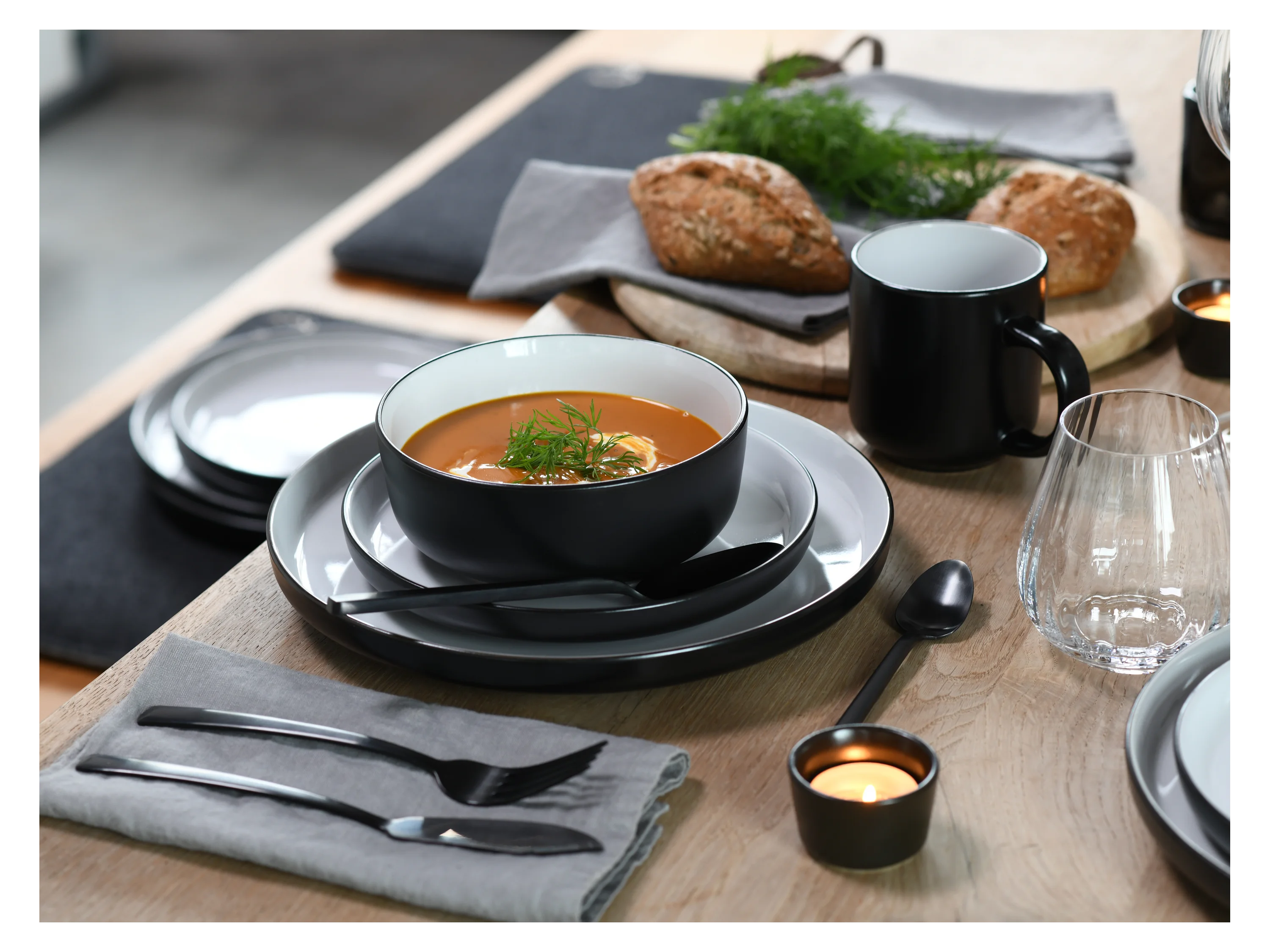 CREATABLE Geschirrset »Nordic Cool Black« (16-teiliges kombiservice) – Bild 2 von 4
