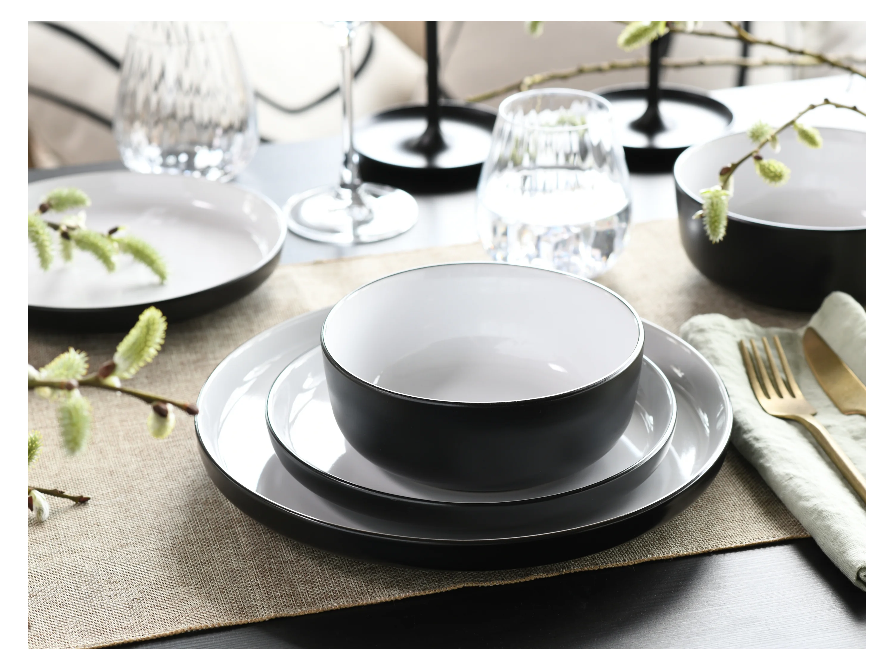 CREATABLE Geschirrset »Nordic Cool Black« (16-teiliges kombiservice) – Bild 4 von 4